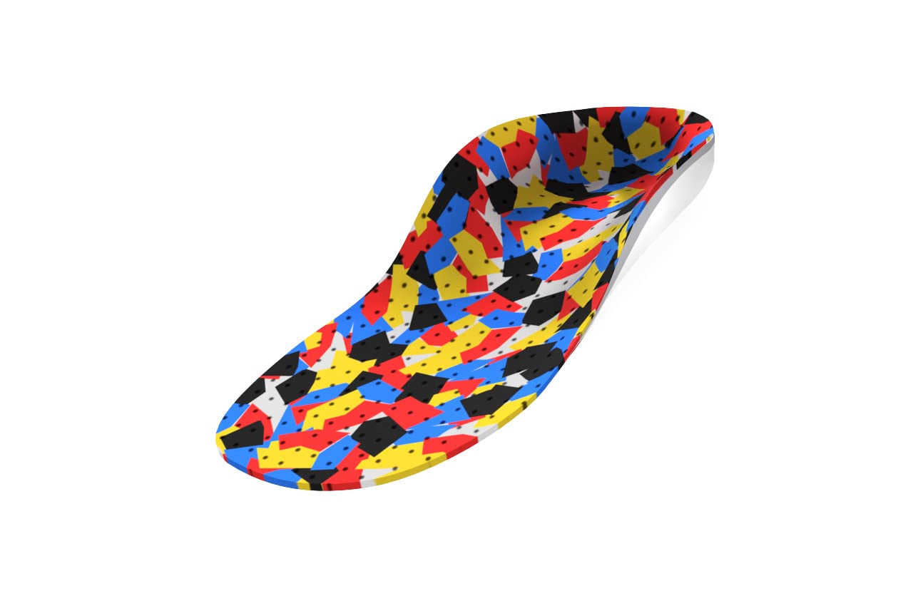 KINGMED Solette ortopediche per bambini per piedi piatti con inserto correttivo per tallone profondo in schiuma perforata Dispositivo medico multicolore 1 paio x 2 pz 27