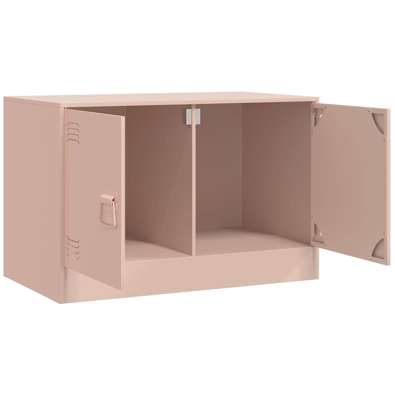 Gecheer TV-Schränke 2 STK. Rosa 67x39x44 cm Stahl, Moderne TV Lowboard Wohnwand Fernsehschrank für Home-Cinema Gamerzimmer Wohnungen Büro841634