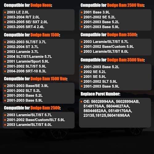 Sensor de oxígeno O2 compatible Chrysler Dodge Jeep Ram 4 unidades miniatura 3