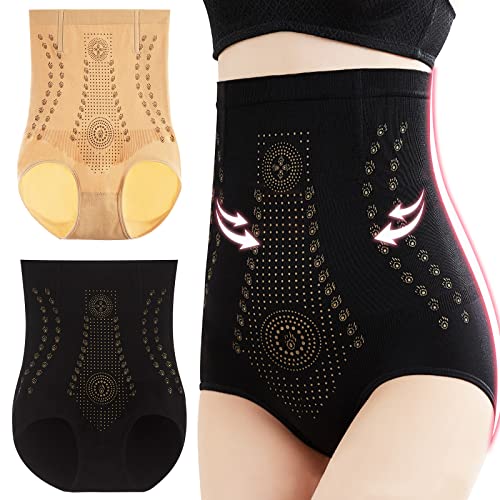 FANGCCC Fiber Restoration Shaper 2 Stück Ionstech Unique Fiber Restoration Shaper Elastisch Body Shaper für Damen Hohe Taille Shapewear für In Form Kommen (2XL)