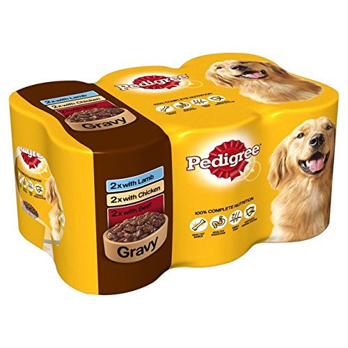 Pedigree Lot de 2 boîtes en carton pour chien Viande en sauce 400 g