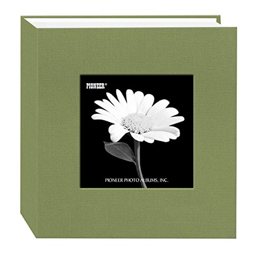 Pioneer DA-100CBF/SG 100 Pocket Fabric Frame Cover Photo Album, Sage Green