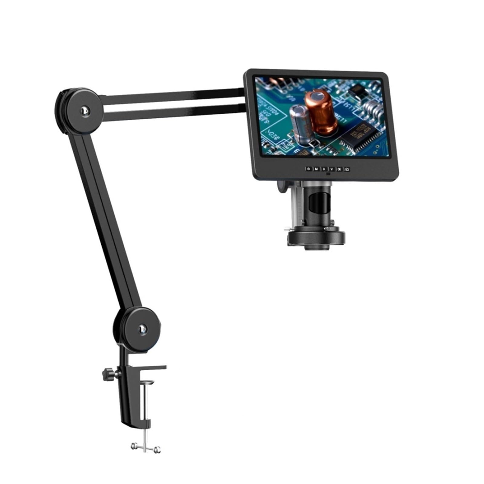 Digitales Mikroskop Für Die Stromversorgung, 2000 X 10,1 Zoll, Hdmi-Mikroskop Mit 3 Linsen, Ringförmiges Lichtmikroskop Für Die Reparatur,Without Mat