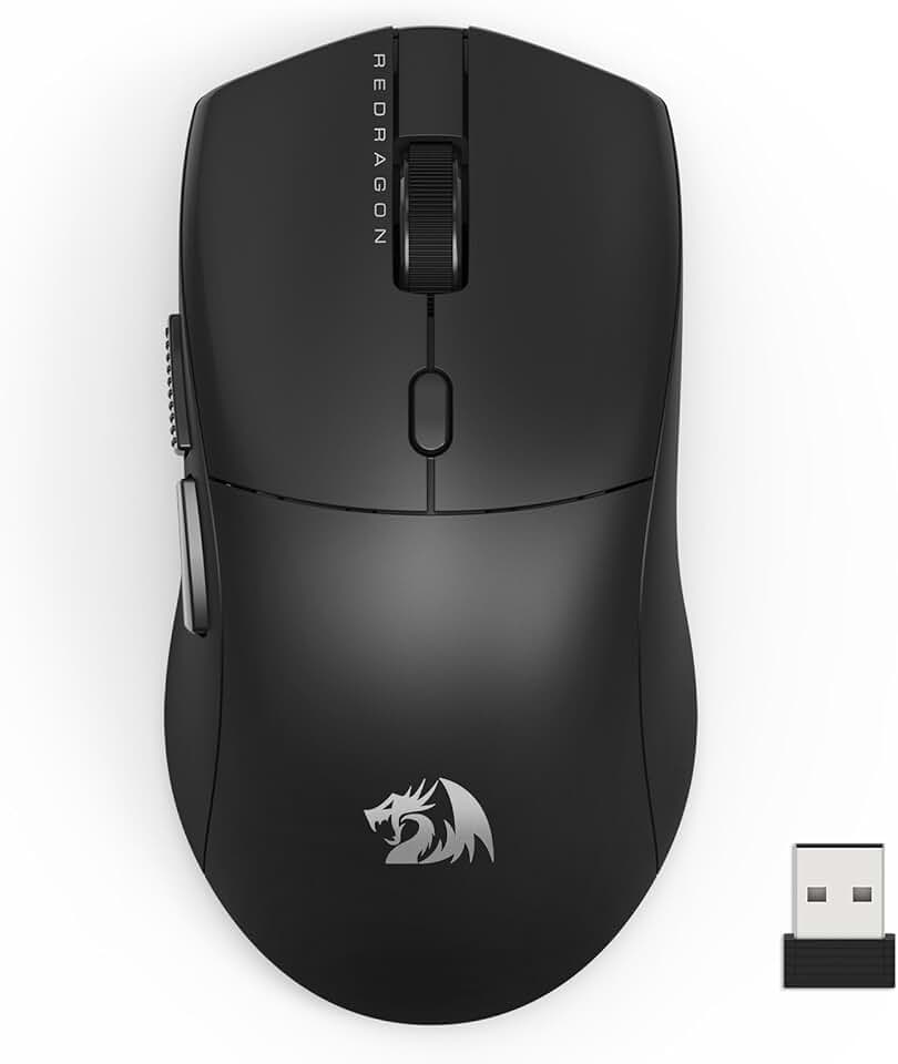 Mouse Gamer Wireless/Bluetooth Redragon Standard M815-STD 1200DPI 6 Botões Preto