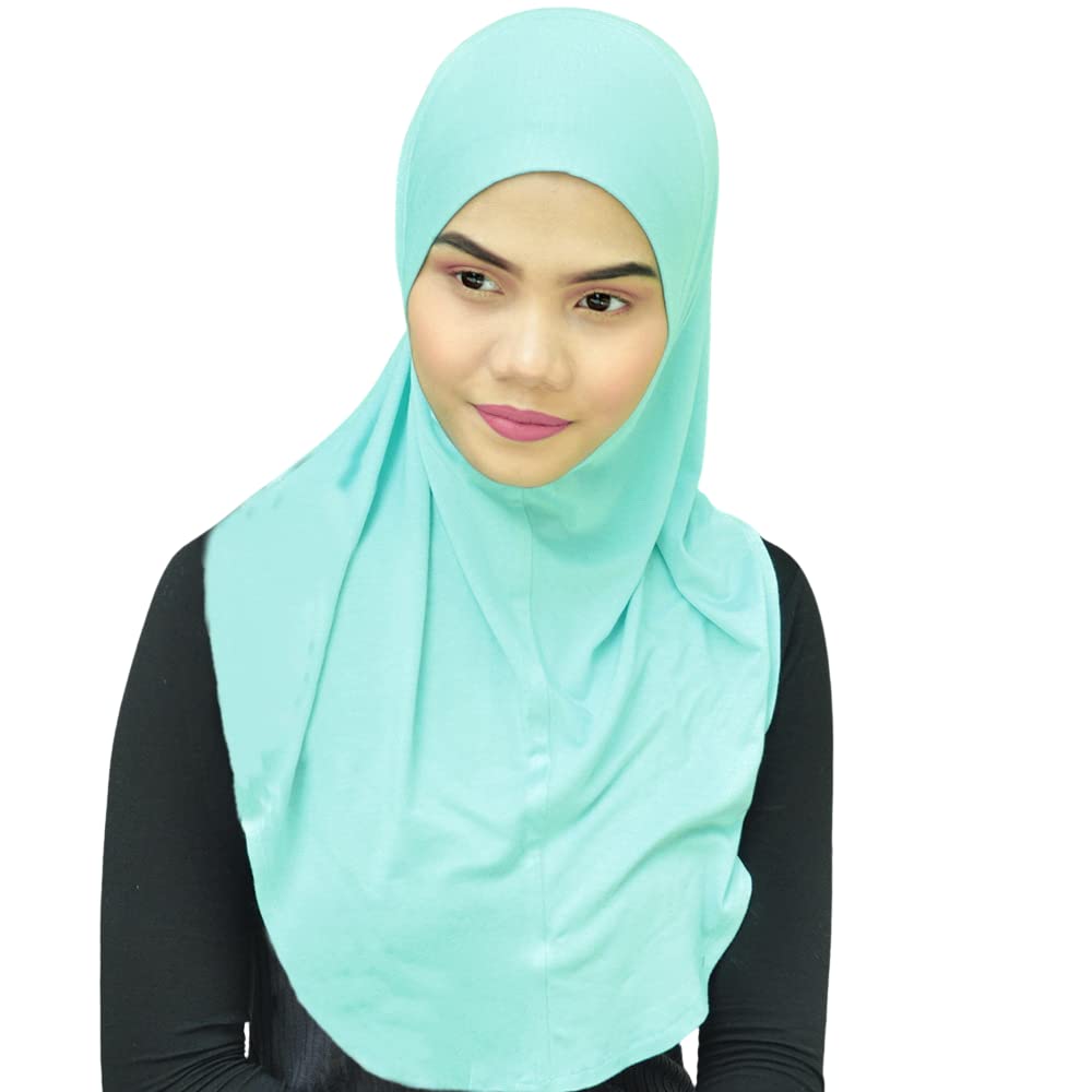 Mu Lan Legend Handmade | Muberra Instant Hijab | One Piece Easy Slip On Practical and Comfortable(L Size)