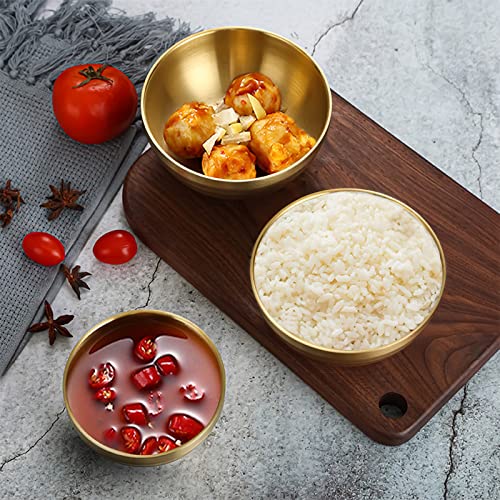 2Pcs 304 Stainless Steel Ramen Bowls, Non Slip Noodle Bowls, Double Wall Ramen Noodle Bowls, Soup Bowls, Serving Bowls For Cereal, Rice, Ice Cream (11Cm) #TOP5