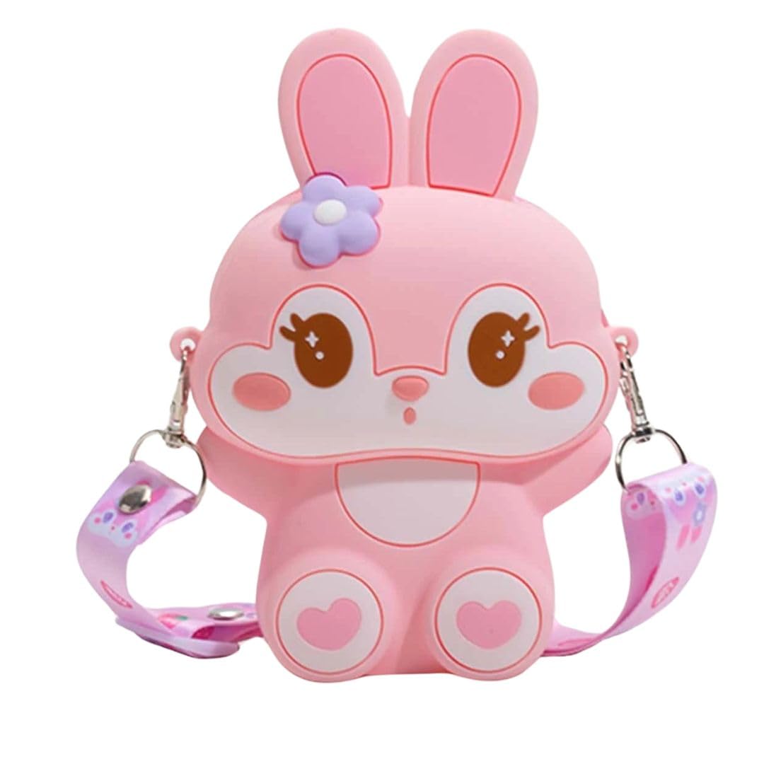 Cots and Cuddles Cute Stylish Bunny Design Silicone Cross Body Side Sling Bag with Mirror, Comb & Keychain for Girls (Pink) (B0CQ7DMBGS) Amazon Price History, Amazon Price Tracker