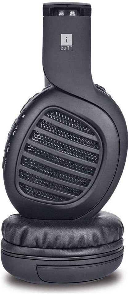iBall Decibel Bluetooth 5.0 Wireless Over Ear Foldable Headphone with MicroSD/AUX/FM - Black Edition