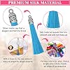 Caffox Tassels for Jewelry Making, 120PCS Keychain Tassel Charms Bulk, Silky Handmade Tassels for Earrings Bracelets Necklaces and DIY Craft