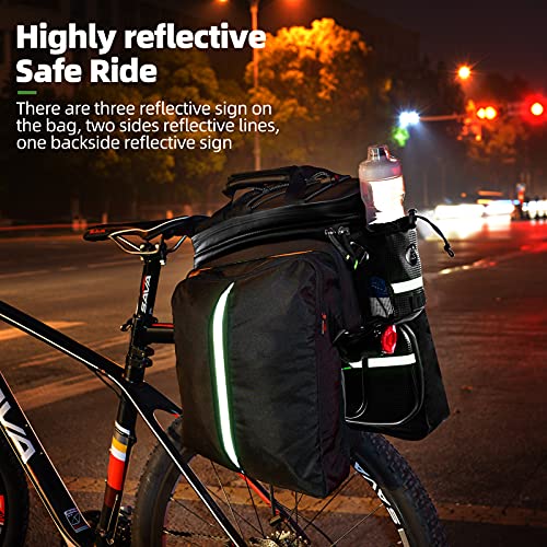 Rockbros Bike Rack Bag Trunk Bag Waterproof Carbon Leather Bicycle Rear Seat Cargo Bag Rear Pack Trunk Pannier Handbag #TOP5