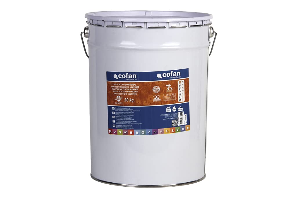 Cofan Cartucho de Grasa de Litio | Normativa ISO 6743/9 EP | Apta para mecanismos de cobre y sus aleaciones