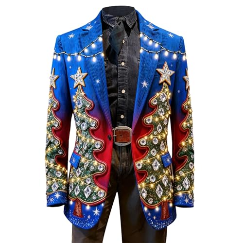 Veste d'hiver chaude style blazer de Noël pour homme