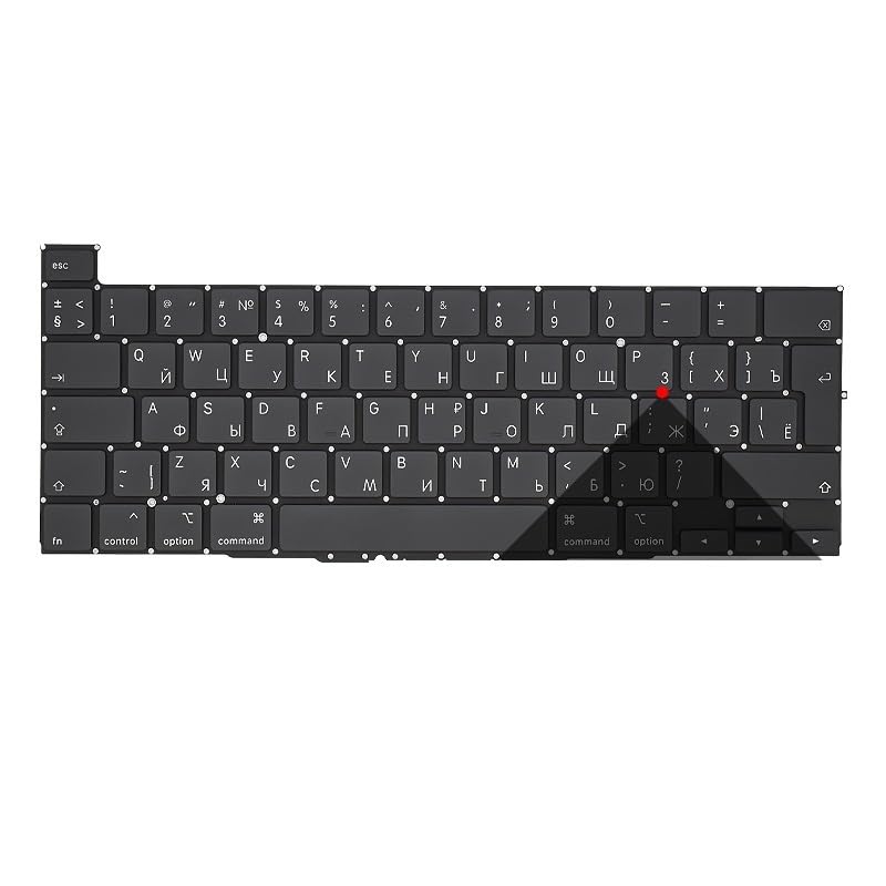Clavier A2141 pour MacBook Pro 16 2019 disposition EU-Russe bloc de remplacement