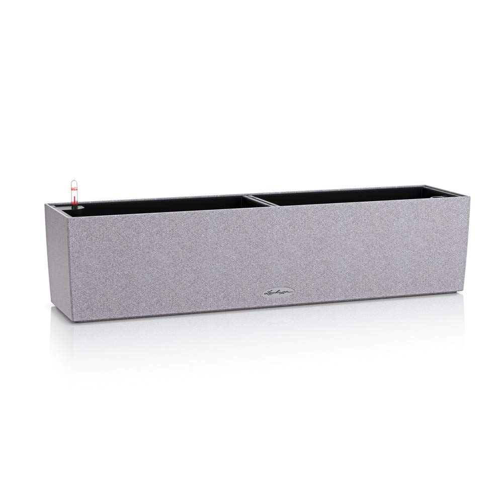 Lechuza Balconera Stone 80 Kit Complet, Plastique, Gris Pierre, 79 × 19 × 19 cm