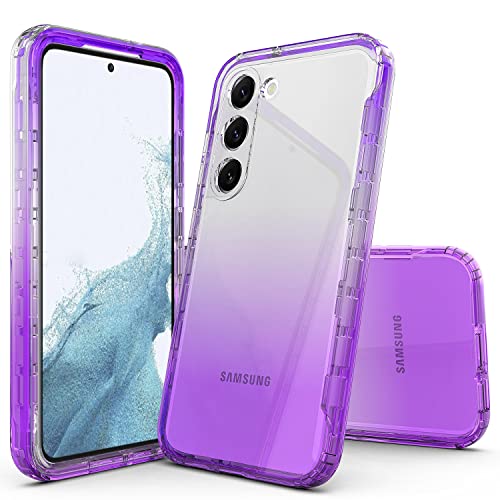 Coque Samsung S24 silicone souple violette transparente