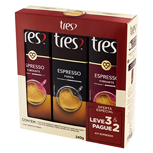 TRES CORACOES Kit Cápsula Espr Forte L3 P2 3 x 10 x 8g