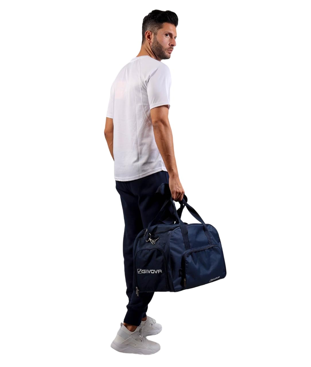 10 Borse Palestra B022 per Givova Sport Calcio Calcetto Relax Tempo Libero Free Time Zaino Zainetto Fitness Allenamento Portascarpe Borsa Bags Borsone Football (Blu, H 35 x L 52 x P 25 cm)