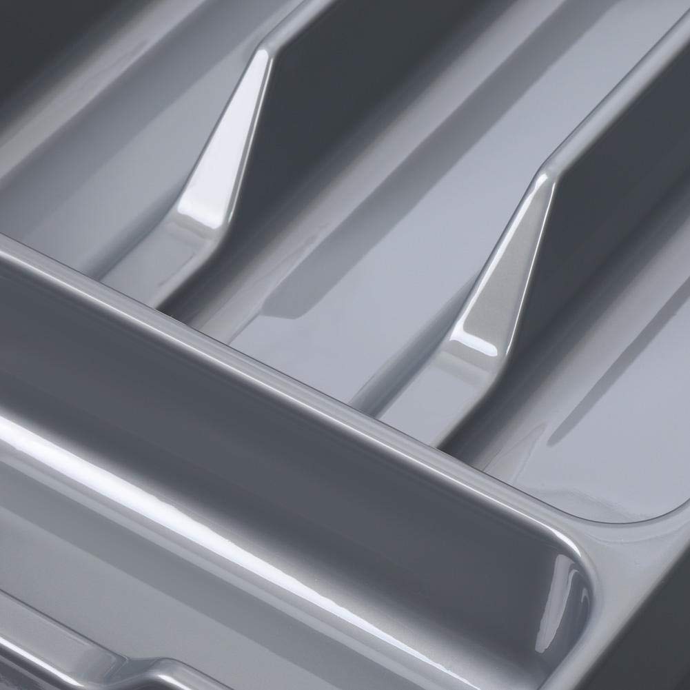 Aramox Vassoi per Posate da 900 Mm Inserto per Cassetti per Posate in ABS 10 Scomparti 83 X 48 X 5,5 Cm Grigio per la Conservazione dei Cassetti della e della Casa e l'organizzazione dei Gioielli