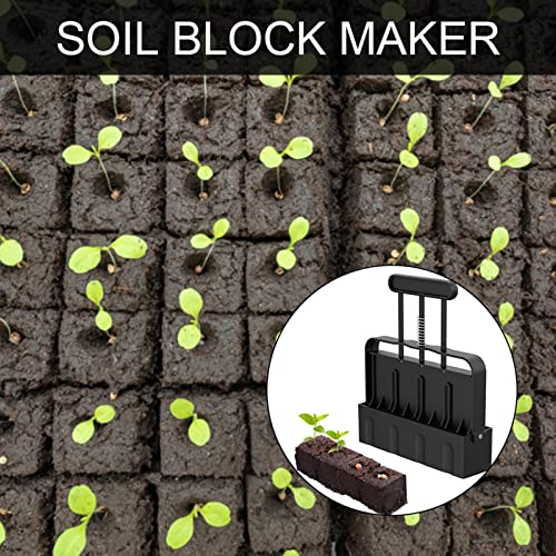 Erdtopfpresse Luckxing Manuelle Stahl-Bodenblocker für Gartenarbeit