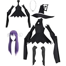 Anime Black Sleeveless Dress Women's Outfit Costume Halloween