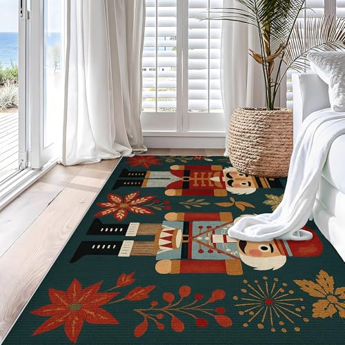 Tapis casse-noisette de Noël grand format sous la table du salon - 6