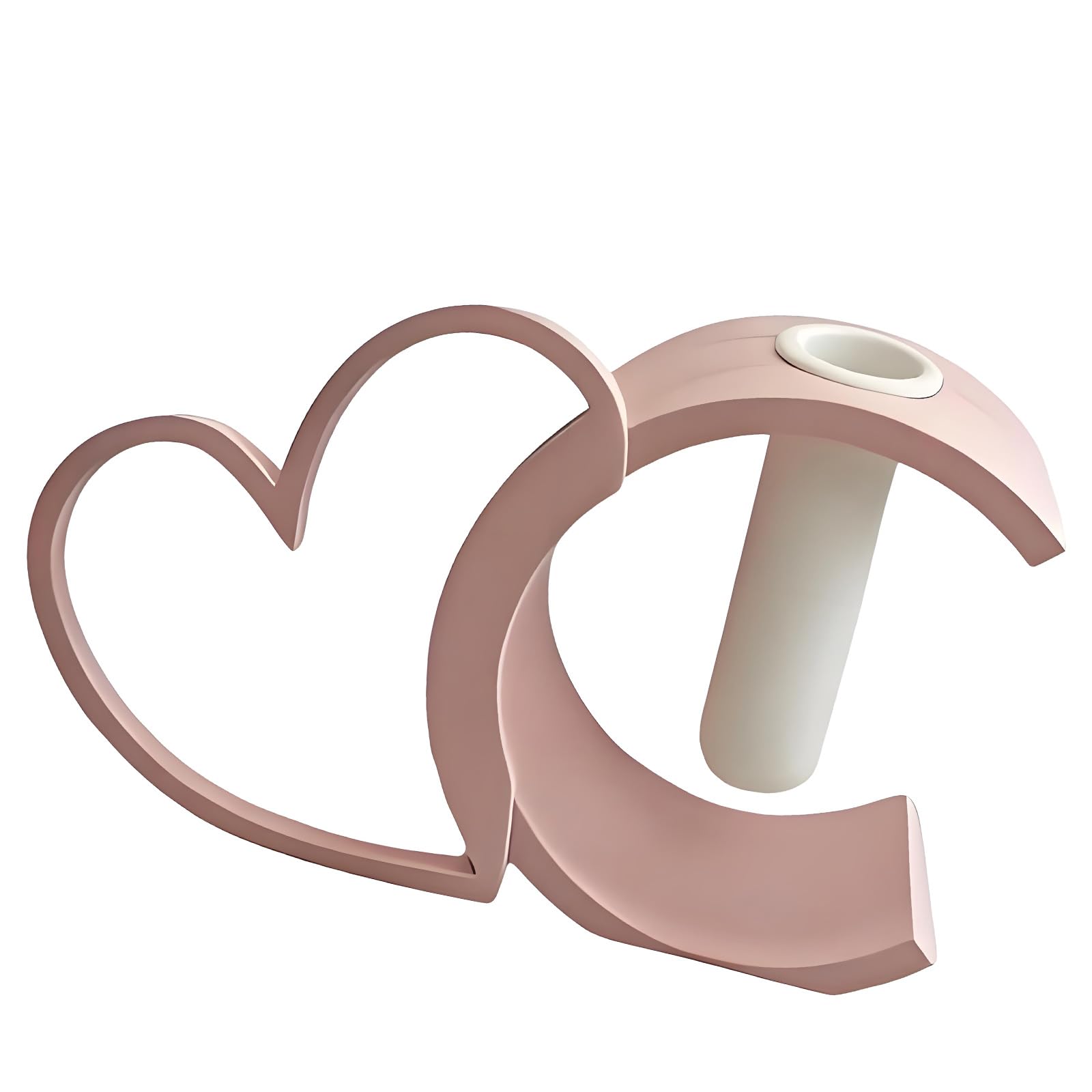 Romantics Geometric Hollowed Heart Tube Vases for Hydroponic Flowers Planter Wedding Aniversary Holiday Decors Geometric Hollowed Heart Vases