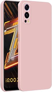 LIRAMARK Silicone Soft Back Cover Case for iQOO Z3 5G (Silicone Pink) Price In India