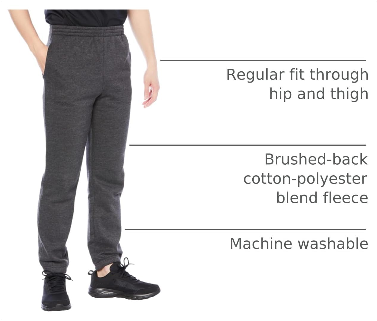 Amazon Essentials Men's Fleece Sweatpants, Closed Bottom (Available in Big and Tall) image 2