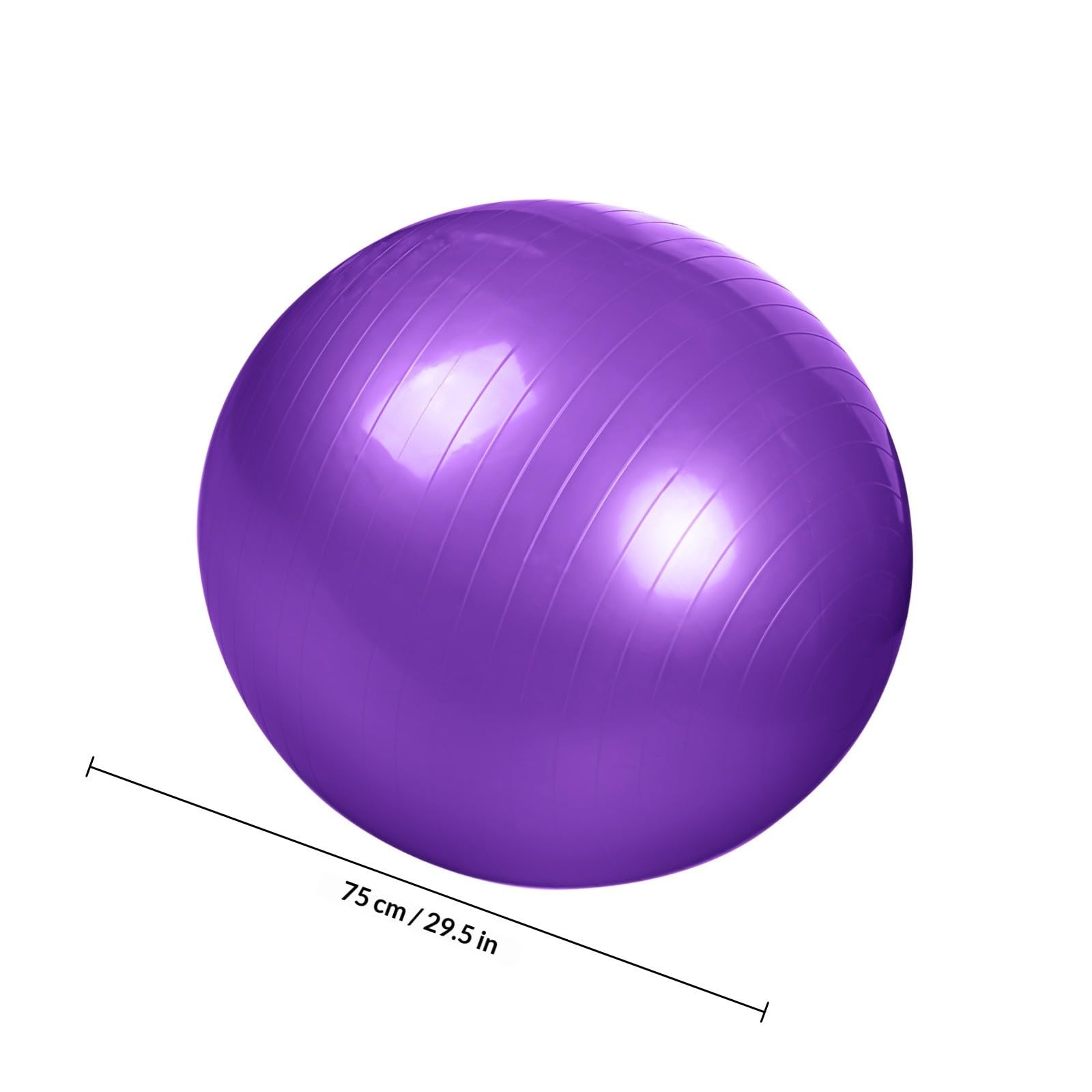 SHINEOFI Pelota Púrpura Yoga con Inflador de PVC Gruesa para Ejercicio