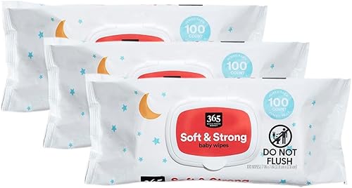 365 by Whole Foods Market, Toallitas de repuesto para bebé, 100 unidades (paquete de 3)