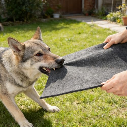 Tapis de cage pour chien résistant à la mastication en feutre mélangé
