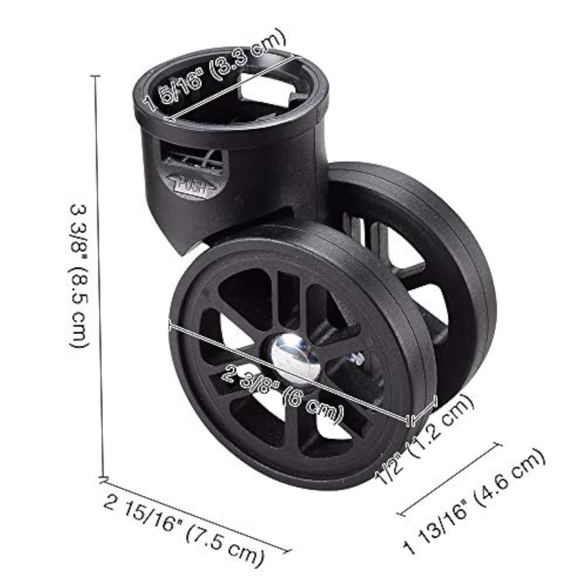 360° Replacement Wheels for Makeup Case, Pack of 2