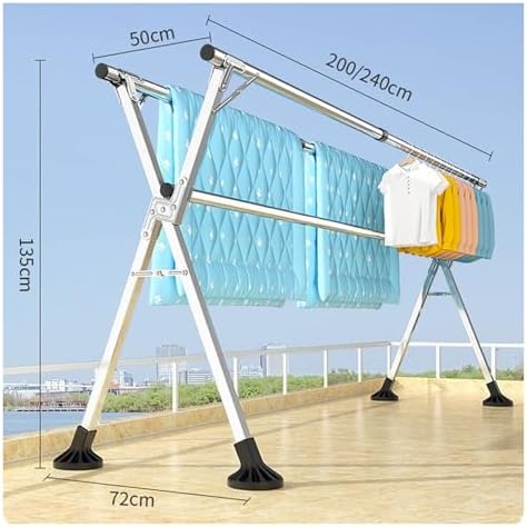 Indoor Outdoor Clothes Drying Rack Foldable Clothes Rack.Clothing Garment Rack,Clothes Storage Shelf,Clothing Folding Indoor Outdoor, Heavy Duty Stainless Steel Laundry Drying Rack,Foldable