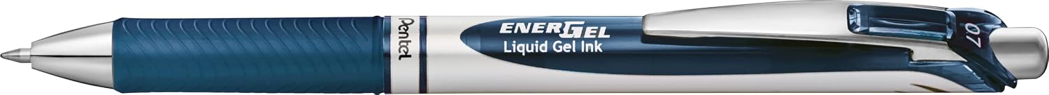 Pentel EnerGelXM BL77 Retractable Gel Pen + Free MT Washi Tape Ink Colours Navy Blue Turquoise Coral