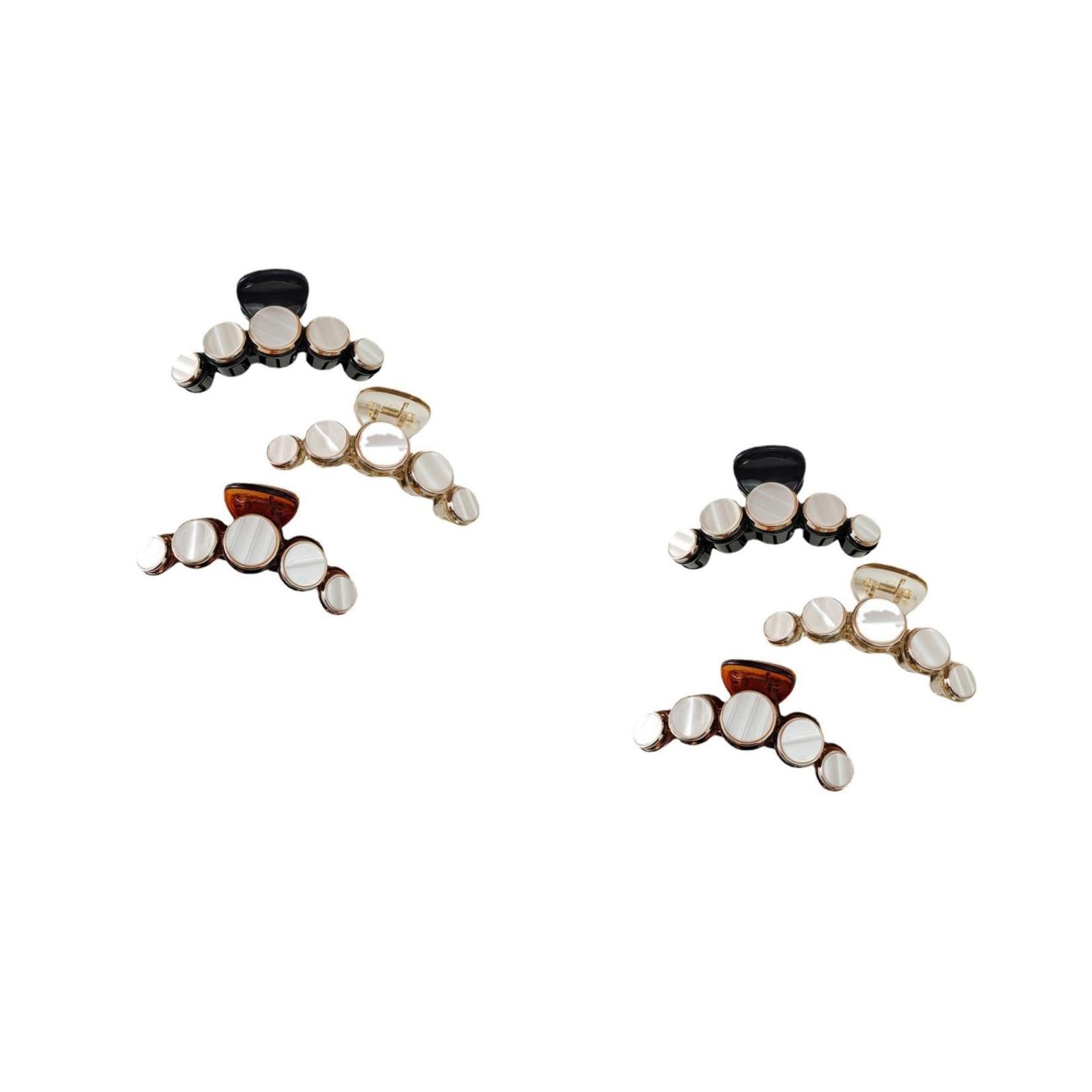 FRCOLOR 2 Set Eleganti Fermagli Per Con Ganasce Per Lo Styling Quotidiano Per Sottili E Spessi Eleganti E Comodi 3 Pezzi * 2 Casuali