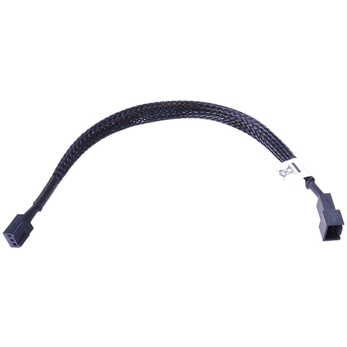 Phobya Adaptor Cable, 3-Pin 12V to 9V, 20cm, Sleeved, Black