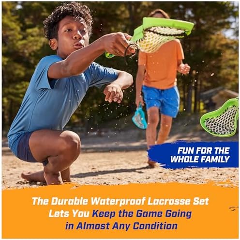 SwimWays Hydro Lacrosse, Waterproof Lacrosse Set, Outdoor Games for Adults and Kids, Sports Equipment, Pool Party Games and Toys, Blue - 4