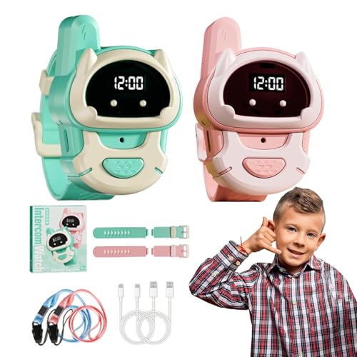 Walkie Talkies para niños, Walkie Talkies para niños de largo alcance | Walky Talky para niños - Reloj Walky Talky con Radio de largo alcance para niños, interfono interactivo al aire libre para niñas