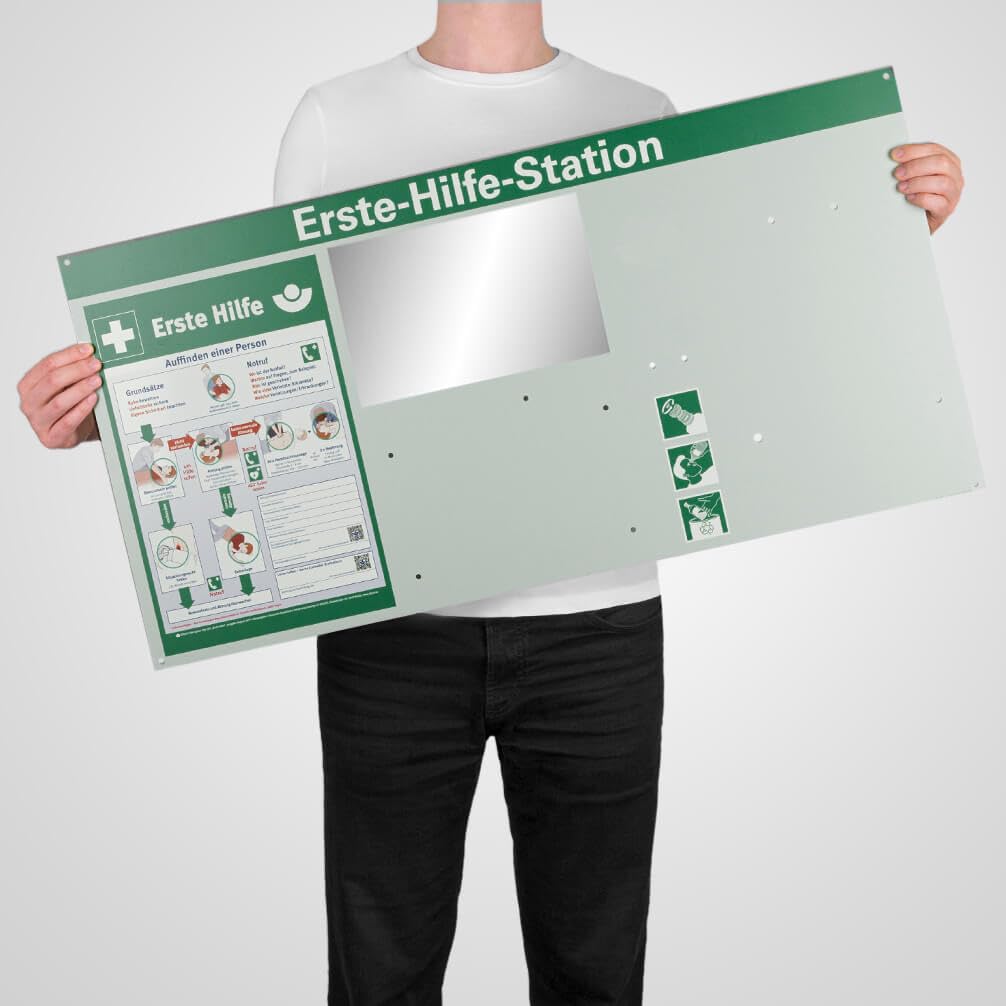Erste-Hilfe-Station Premium, viel Zubehör nach ASR A4.3/DIN 13157, 94 x 47,5 cm, Art.-Nr. 611100