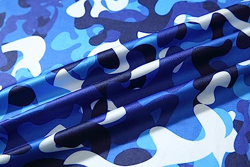 G Gsfmp Golf Shirts For Men Quick Dry Performance Moisture Wicking Short Sleeve Print Men's Polo Shirt Blue Camouflage #TOP7