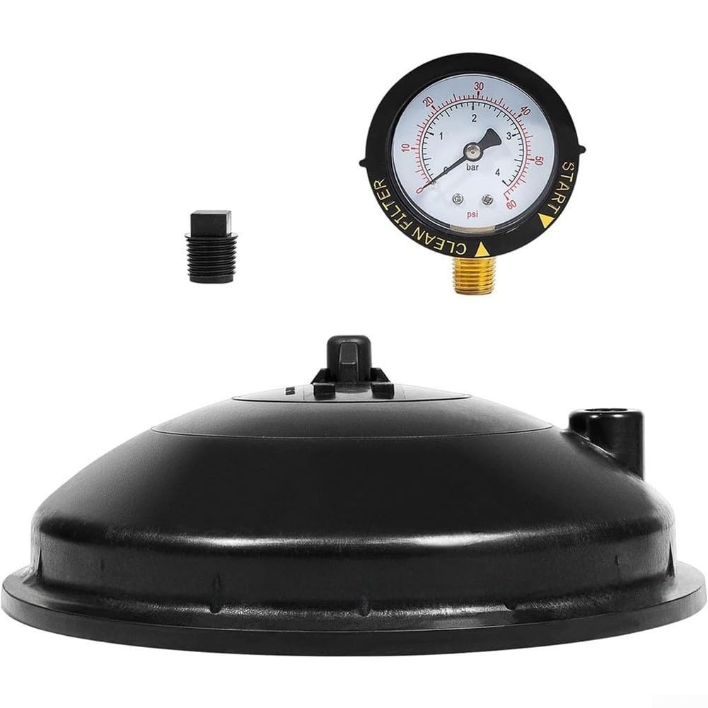 Couvercle de valve de piscine en PVC noir avec manomètre inclus | Haute compatibilité, compatible avec PCC 2000, Pool Valet, systèmes PV3, solution de nettoyage de piscine polyvalente