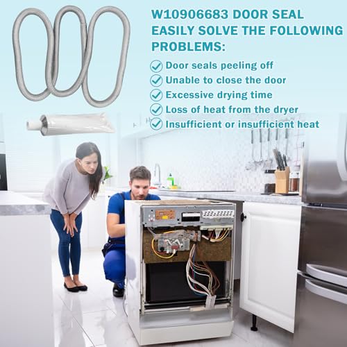 Image of Upgraded W10906683 Dryer Door Seal Part Compatible with Maytag Whirlpool