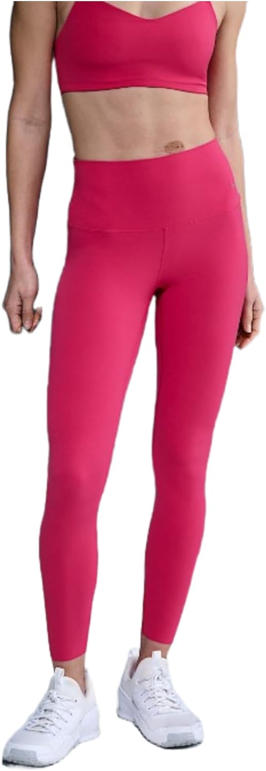 Nike Zenvy Women's High-Waisted 7/8 Leggings (Rush Pink/Black) Size Large