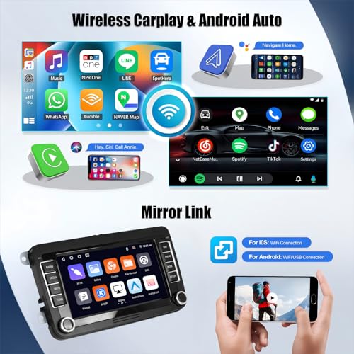 Autoradio Android 13 4+64G pour Polo Touran avec CarPlay sans fil et Mirrorlink - 6