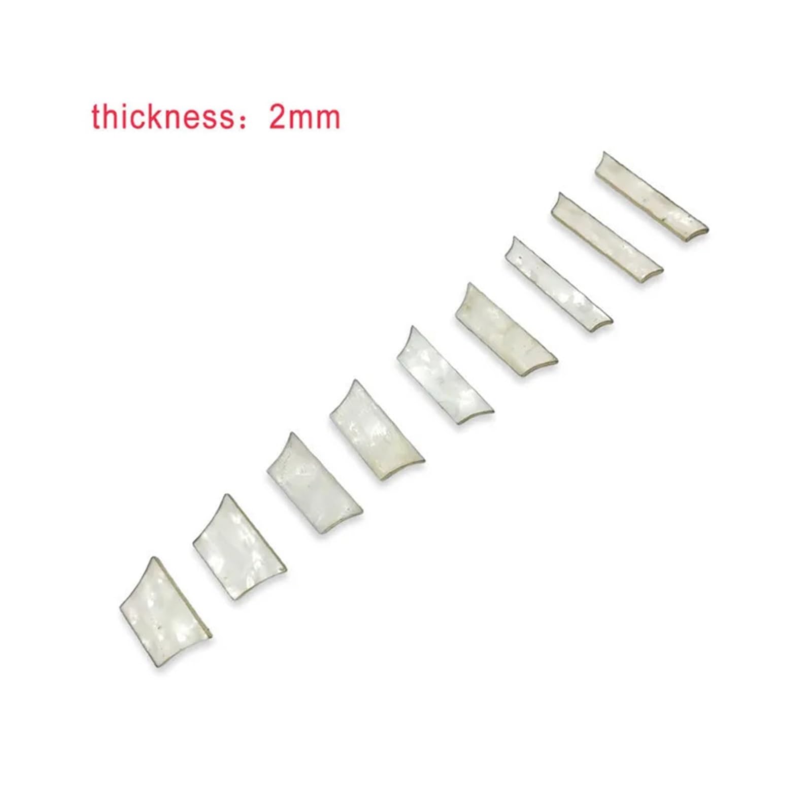 Intarsio Trapezoidale Bianco Da 9 Pezzi For Chitarra | 9 intarsi trapezoidali bianchi for una facile tastiera della chitarra
