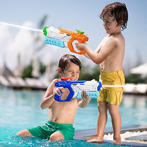 Water Gun For Kids Adults - 4 Pack Soaker Squirt Guns With High Capacity Long Shooting Range - Super Water Blaster Pool Toys For Summer Swimming Beach Water Fighting #TOP6