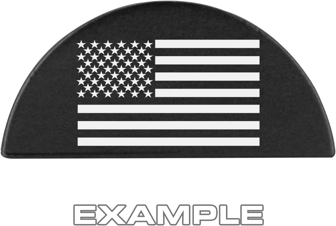 NDZ Performance Grip Frame Insert/Plug for Glock 43X 48 9mm, Anodized Aluminum with Laser Engraved Patriotic Image, Made in The USA - Choose Image & Plug Color