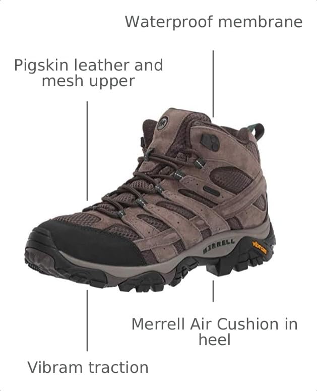 Image of Merrell Men's Moab 2 Mid Waterproof Hiking Boot