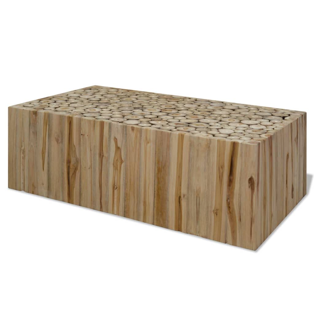 Table basse en teck pour canapé et salon un meuble d'appoint robuste et chaleureux