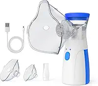 Nebulizador Inalador Ultrassônico Portátil Recarregável USB Silencioso, Compacto, Sem Fio, Ideal para Crianças, Adultos e Idosos Tratamento Respiratório Eficiente Linha Premium
